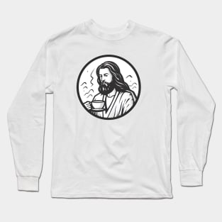 Christian Jesus Drinking Tea Long Sleeve T-Shirt